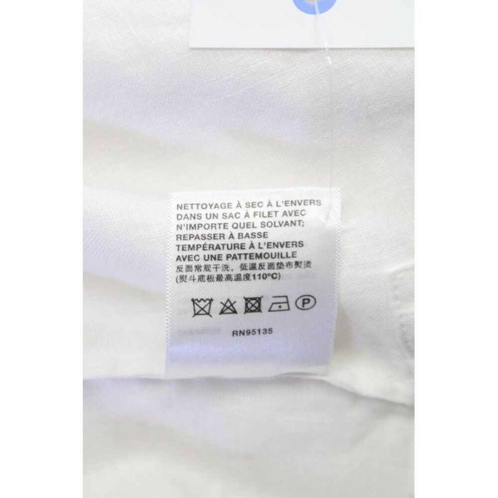 Lafayette 148 New York Women Linen Tunic White Collared 3/4 Sleeve Size L - Picture 5 of 6